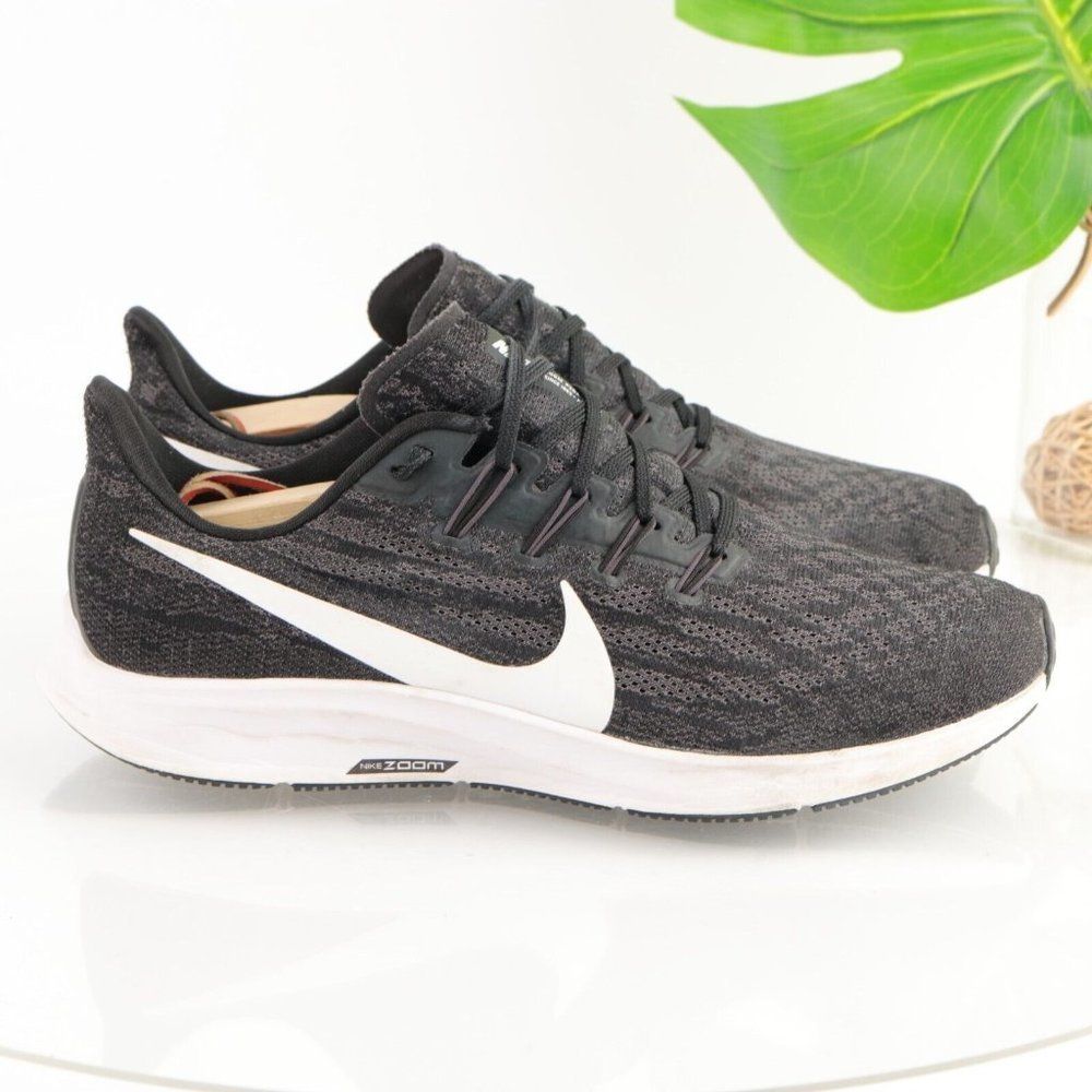 Nike Men's Zoom Pegasus 36 Running Shoe Size 10 Black White Gray Trainer - Picture 4 of 12